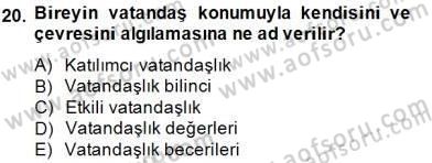 Okulöncesinde Demokrasi Eğitimi Ve Çocuk Hakları Dersi 2014 - 2015 Yılı (Final) Dönem Sonu Sınavı 20. Soru