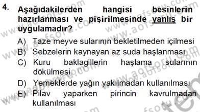 Anne Ve Çocuk Beslenmesi Dersi Ara Sınavı Deneme Sınav Soruları 4. Soru