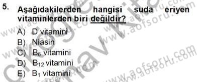 Anne Ve Çocuk Beslenmesi Dersi Ara Sınavı Deneme Sınav Soruları 5. Soru