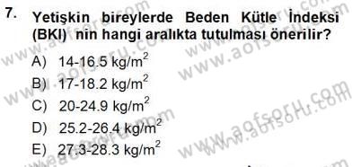 Anne Ve Çocuk Beslenmesi Dersi Ara Sınavı Deneme Sınav Soruları 7. Soru