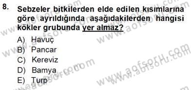 Anne Ve Çocuk Beslenmesi Dersi Ara Sınavı Deneme Sınav Soruları 8. Soru