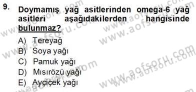 Anne Ve Çocuk Beslenmesi Dersi Ara Sınavı Deneme Sınav Soruları 9. Soru