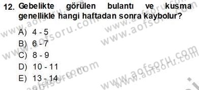 Anne Ve Çocuk Beslenmesi Dersi Ara Sınavı Deneme Sınav Soruları 12. Soru