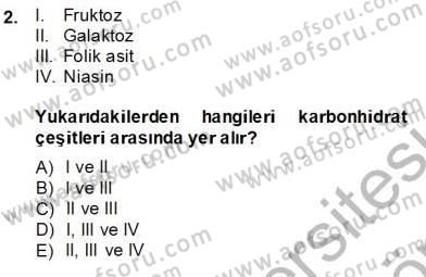 Anne Ve Çocuk Beslenmesi Dersi Ara Sınavı Deneme Sınav Soruları 2. Soru