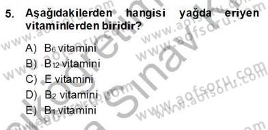 Anne Ve Çocuk Beslenmesi Dersi Ara Sınavı Deneme Sınav Soruları 5. Soru