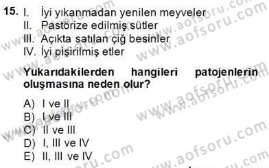 Anne Ve Çocuk Beslenmesi Dersi Ara Sınavı Deneme Sınav Soruları 15. Soru