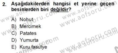 Anne Ve Çocuk Beslenmesi Dersi Ara Sınavı Deneme Sınav Soruları 2. Soru