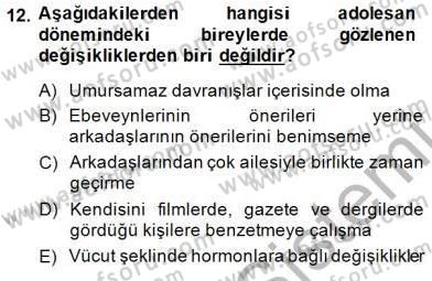 Anne Ve Çocuk Beslenmesi Dersi 2014 - 2015 Yılı (Final) Dönem Sonu Sınav Soruları 12. Soru