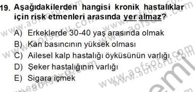 Anne Ve Çocuk Beslenmesi Dersi 2014 - 2015 Yılı (Final) Dönem Sonu Sınav Soruları 19. Soru