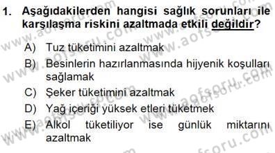 Anne Ve Çocuk Beslenmesi Dersi Ara Sınavı Deneme Sınav Soruları 1. Soru