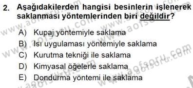 Anne Ve Çocuk Beslenmesi Dersi Ara Sınavı Deneme Sınav Soruları 2. Soru