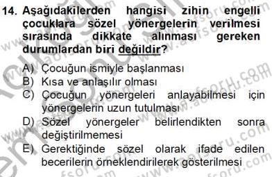 Çocukta Oyun Gelişimi Dersi 2012 - 2013 Yılı (Final) Dönem Sonu Sınav Soruları 14. Soru