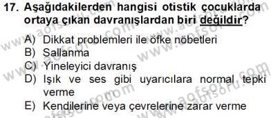 Çocukta Oyun Gelişimi Dersi 2012 - 2013 Yılı (Final) Dönem Sonu Sınav Soruları 17. Soru
