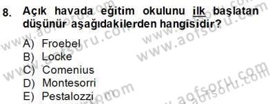 Çocukta Oyun Gelişimi Dersi 2014 - 2015 Yılı (Vize) Ara Sınav Soruları 8. Soru