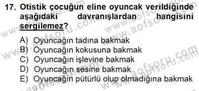 Çocukta Oyun Gelişimi Dersi 2014 - 2015 Yılı (Final) Dönem Sonu Sınav Soruları 17. Soru