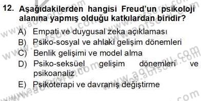 Erken Çocukluk Döneminde Gelişim 1 Dersi 2012 - 2013 Yılı (Vize) Ara Sınav Soruları 12. Soru