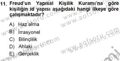 Erken Çocukluk Döneminde Gelişim 1 Dersi Ara Sınavı Deneme Sınav Soruları 11. Soru