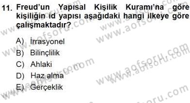 Erken Çocukluk Döneminde Gelişim 1 Dersi 2014 - 2015 Yılı (Vize) Ara Sınav Soruları 11. Soru