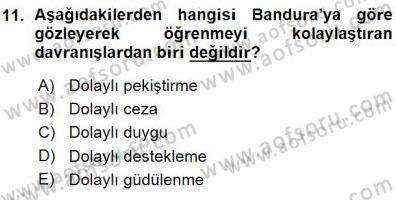 Erken Çocukluk Döneminde Gelişim 1 Dersi Ara Sınavı Deneme Sınav Soruları 11. Soru