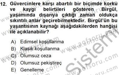 Erken Çocukluk Döneminde Gelişim 1 Dersi Ara Sınavı Deneme Sınav Soruları 12. Soru