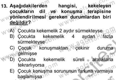 Erken Çocukluk Döneminde Gelişim 2 Dersi 2012 - 2013 Yılı (Vize) Ara Sınav Soruları 13. Soru