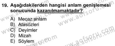Erken Çocukluk Döneminde Gelişim 2 Dersi 2012 - 2013 Yılı (Vize) Ara Sınav Soruları 19. Soru