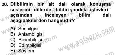 Erken Çocukluk Döneminde Gelişim 2 Dersi 2012 - 2013 Yılı (Vize) Ara Sınav Soruları 20. Soru