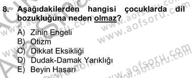Erken Çocukluk Döneminde Gelişim 2 Dersi 2013 - 2014 Yılı (Vize) Ara Sınav Soruları 8. Soru