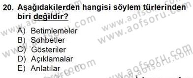 Erken Çocukluk Döneminde Gelişim 2 Dersi 2014 - 2015 Yılı (Vize) Ara Sınav Soruları 20. Soru