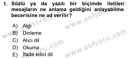 Erken Çocukluk Döneminde Gelişim 2 Dersi 2018 - 2019 Yılı Yaz Okulu Sınav Soruları 1. Soru