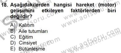 Okulöncesinde Beden Eğitimi Ve Oyun Öğretimi Dersi Ara Sınavı Deneme Sınav Soruları 18. Soru