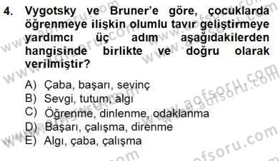 Okulöncesinde Beden Eğitimi Ve Oyun Öğretimi Dersi Ara Sınavı Deneme Sınav Soruları 4. Soru