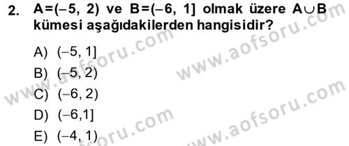 Okulöncesinde Matematik Eğitimi Dersi 2013 - 2014 Yılı (Vize) Ara Sınav Soruları 2. Soru