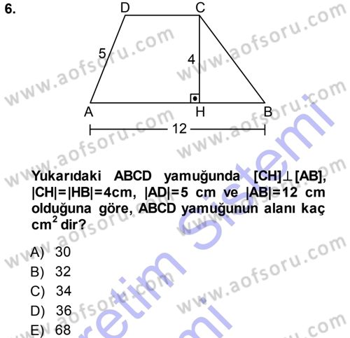 Okulöncesinde Matematik Eğitimi Dersi Ara Sınavı Deneme Sınav Soruları 6. Soru