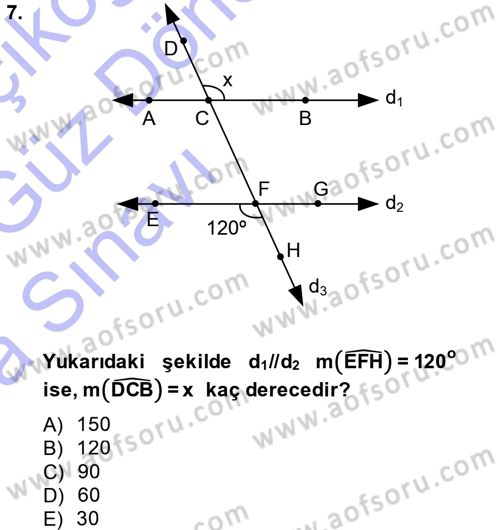 Okulöncesinde Matematik Eğitimi Dersi Ara Sınavı Deneme Sınav Soruları 7. Soru