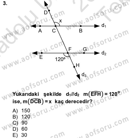 Okulöncesinde Matematik Eğitimi Dersi 2013 - 2014 Yılı Tek Ders Sınav Soruları 3. Soru