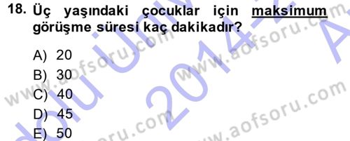 Okulöncesinde Matematik Eğitimi Dersi Ara Sınavı Deneme Sınav Soruları 18. Soru