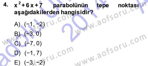 Okulöncesinde Matematik Eğitimi Dersi Ara Sınavı Deneme Sınav Soruları 4. Soru