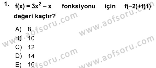 Okulöncesinde Matematik Eğitimi Dersi 2016 - 2017 Yılı (Vize) Ara Sınav Soruları 1. Soru