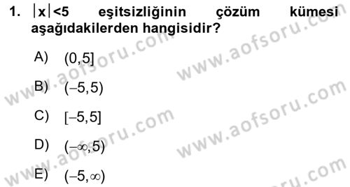 Okulöncesinde Matematik Eğitimi Dersi 2017 - 2018 Yılı (Vize) Ara Sınav Soruları 1. Soru