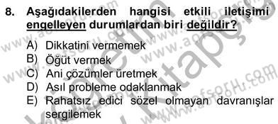 Özel Eğitim Dersi 2012 - 2013 Yılı (Vize) Ara Sınav Soruları 8. Soru