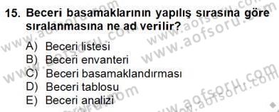 Özel Eğitim Dersi 2012 - 2013 Yılı (Final) Dönem Sonu Sınav Soruları 15. Soru