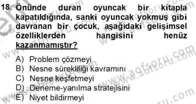 Özel Eğitim Dersi 2012 - 2013 Yılı (Final) Dönem Sonu Sınav Soruları 18. Soru