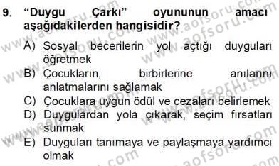 Özel Eğitim Dersi 2012 - 2013 Yılı (Final) Dönem Sonu Sınav Soruları 9. Soru