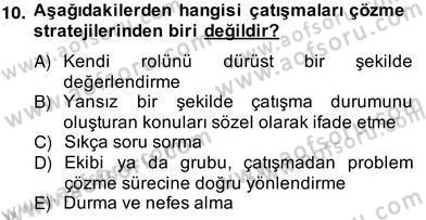 Özel Eğitim Dersi 2013 - 2014 Yılı (Vize) Ara Sınav Soruları 10. Soru