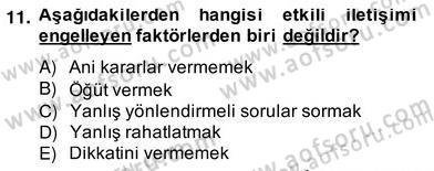 Özel Eğitim Dersi 2013 - 2014 Yılı (Vize) Ara Sınav Soruları 11. Soru