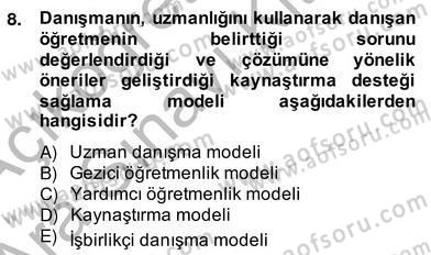 Özel Eğitim Dersi 2013 - 2014 Yılı (Vize) Ara Sınav Soruları 8. Soru