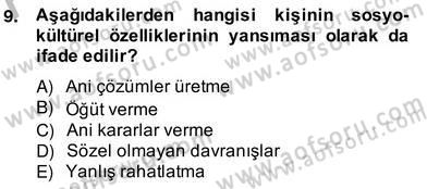 Özel Eğitim Dersi 2013 - 2014 Yılı (Vize) Ara Sınav Soruları 9. Soru