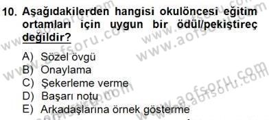 Özel Eğitim Dersi 2014 - 2015 Yılı (Final) Dönem Sonu Sınav Soruları 10. Soru