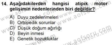 Özel Eğitim Dersi 2014 - 2015 Yılı (Final) Dönem Sonu Sınav Soruları 14. Soru